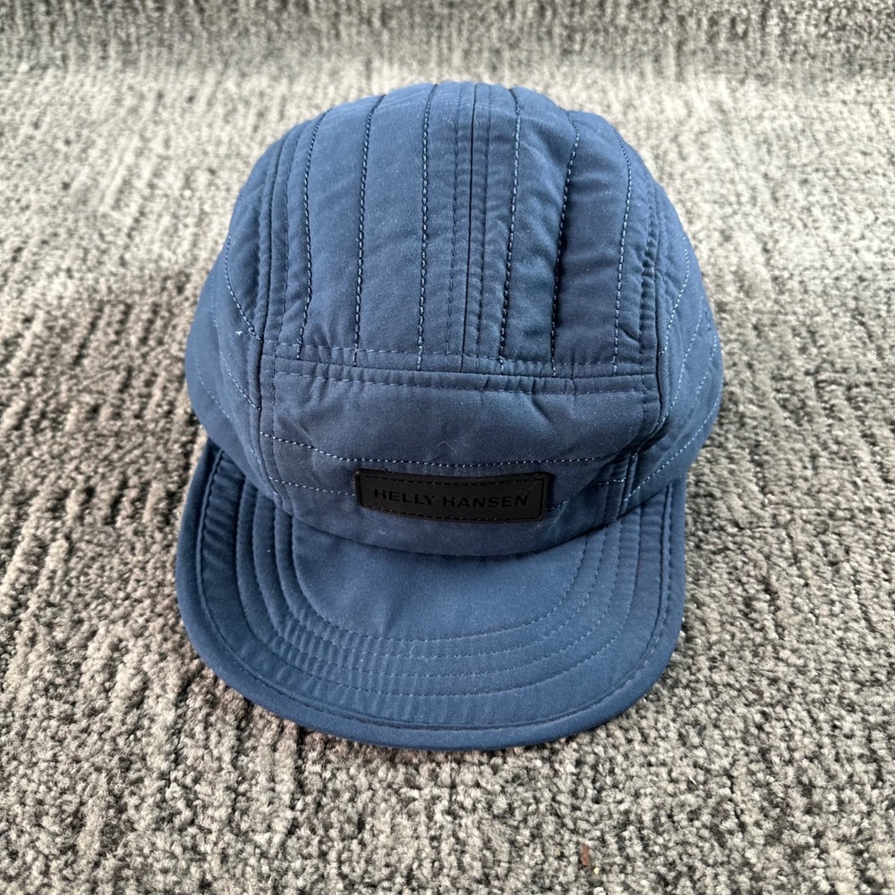 Helly Hansen Hat Mens OS Quilted 5-Panel Navy Blue Adjustable Strapback Camper